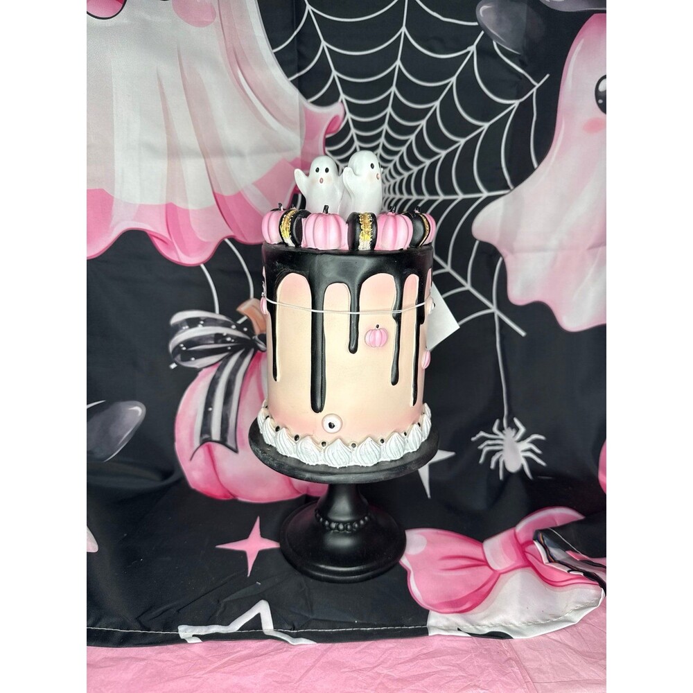 Ghoulish Halloween Pink Ghost Cake